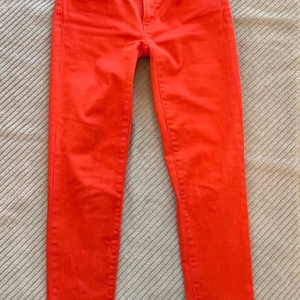 J. Crew Factory Stretch Orange Toothpick Jeans 26 - Picture 9 of 9